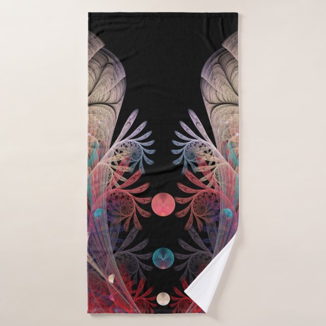 Jonglage Abstrakt Modern Fantasy Fraktal Art Badehandtuch (Badehandtuch)