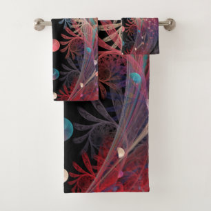 Jonglage Abstrakt Modern Fantasy Fraktal Art Badhandtuch Set