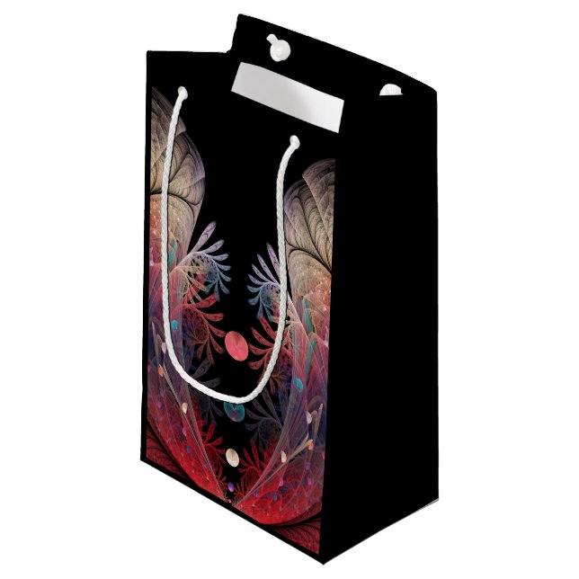 Jonglage Abstrakt Modern Fantasy Fraktal Art Kleine Geschenktüte (Vorderseite Schrägansicht)