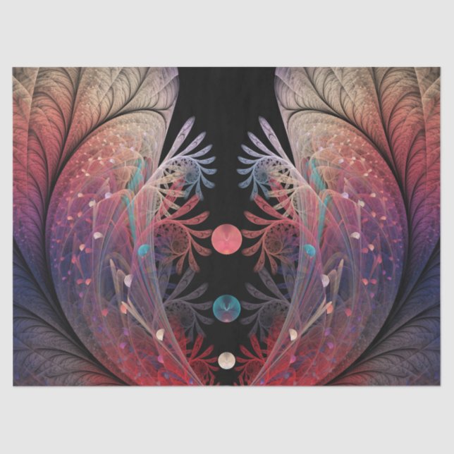 Jonglage Abstrakt Modern Fantasy Fraktal Art Seidenpapier (Vorderseite)