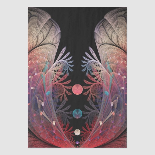 Jonglage Abstrakt Modern Fantasy Fraktal Art Seidenpapier (Vorderseite)
