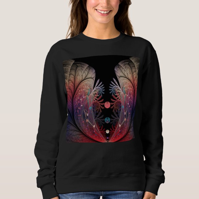 Jonglage Abstrakt Modern Fantasy Fraktal Art Sweatshirt (Vorderseite)