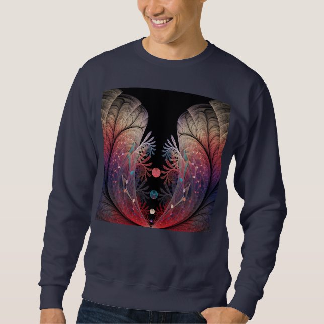 Jonglage Abstrakt Modern Fantasy Fraktal Art Sweatshirt (Vorderseite)