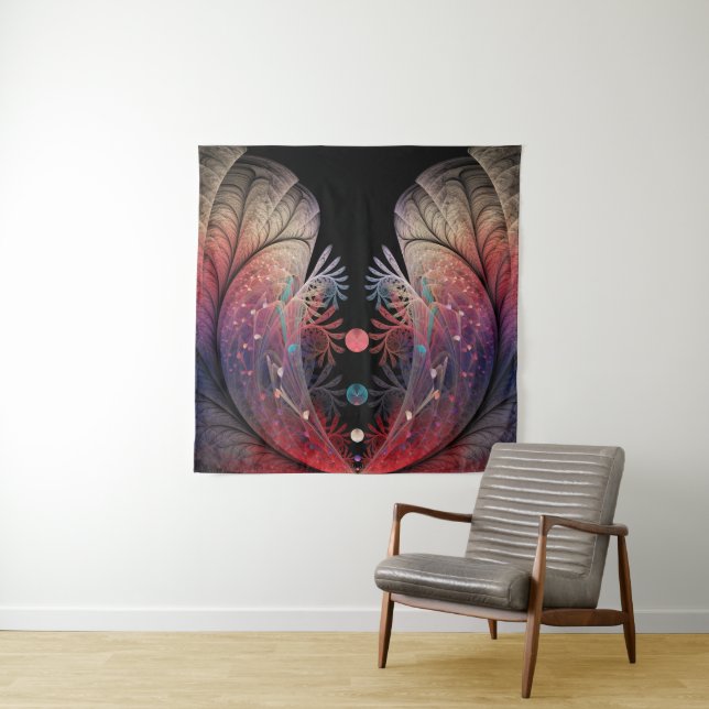 Jonglage Abstrakt Modern Fantasy Fraktal Art Wandteppich (Beispiel)