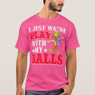 Jongleur Kostüm Lustiges Zirkus Zeug Jonglierbälle T-Shirt