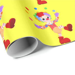 Jonglierendes Clown-Geschenk-Packpapier für Kinde Geschenkpapier