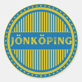 Jönköping City Pride Emblem – Swedish Identity Runder Aufkleber
