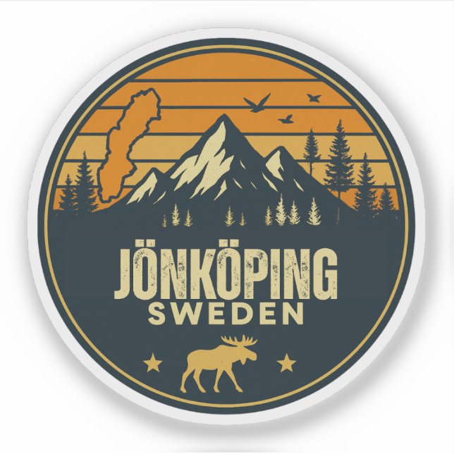 Jönköping, Schweden Schweden Aufkleber (Vorderseite)
