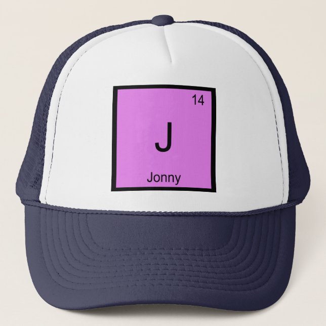 Jonny Name Chemistry Element Periodic Table Truckerkappe (Vorderseite)
