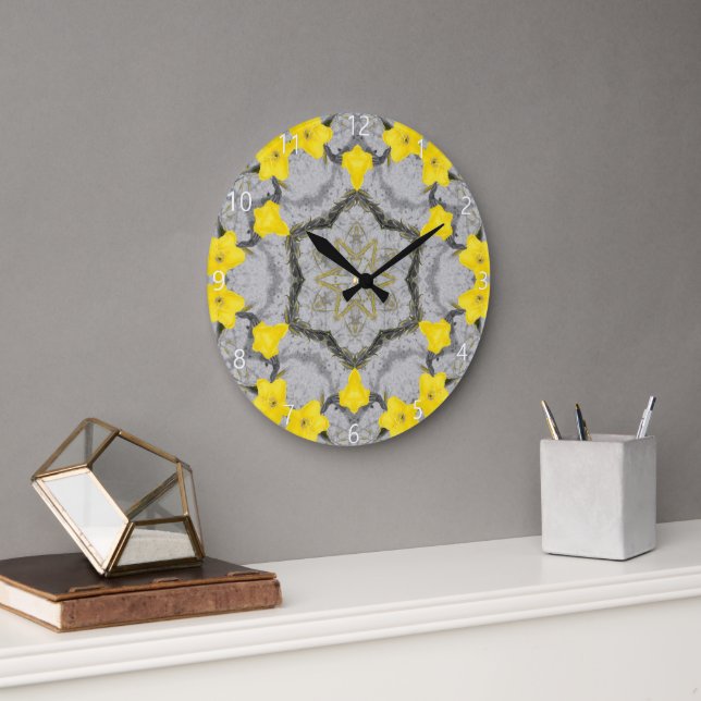 Jonquil-Harmonierad  Große Wanduhr (Büro)