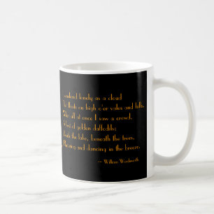 Jonquille avec la tasse en céramique de poème de