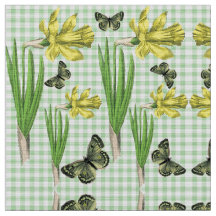 Jonquilles sur tissu de printemps