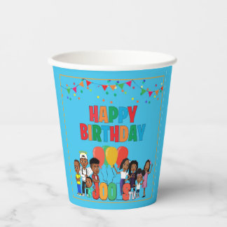 JOOLS TV ®️ Blue 8 oz Paper Cups Pappbecher