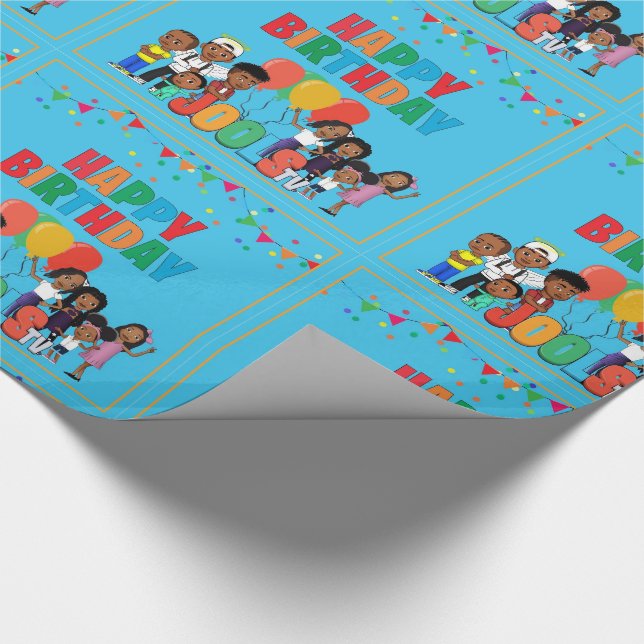 JOOLS TV ®️ Blue Wrapping Paper Geschenkpapier (Ecke)
