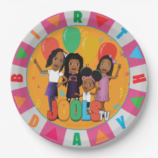 JOOLS TV ®️ Pink 9 in Rundpapier Pappteller