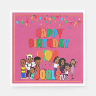 JOOLS TV ®️ Pink Paper 6.5 in Napkins Serviette