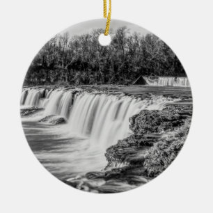 Joplin Grand Falls Übersicht Graustufen-Ornament Keramik Ornament