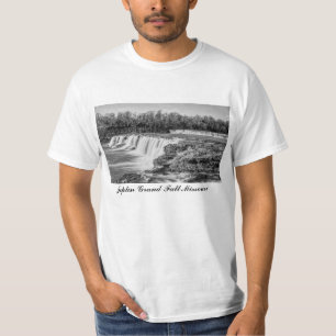Joplin Grand Falls Übersicht Graustufen-T - Shirt