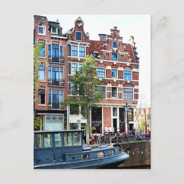 Jordaan Amsterdam Prinsengracht Corner Postkarte (Vorderseite)
