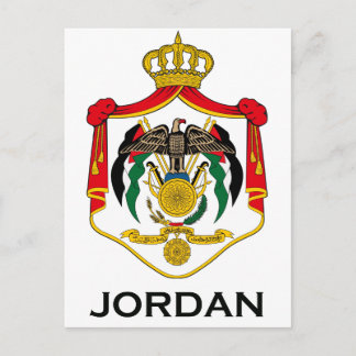 JORDAN - Emblem/Fahne/Wappen/Symbol Postkarte