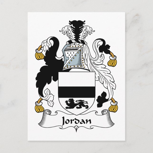 Jordan Familienwappen Postkarte (Vorderseite)