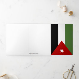 Jordan Flag Dreifach Gefaltete Karte