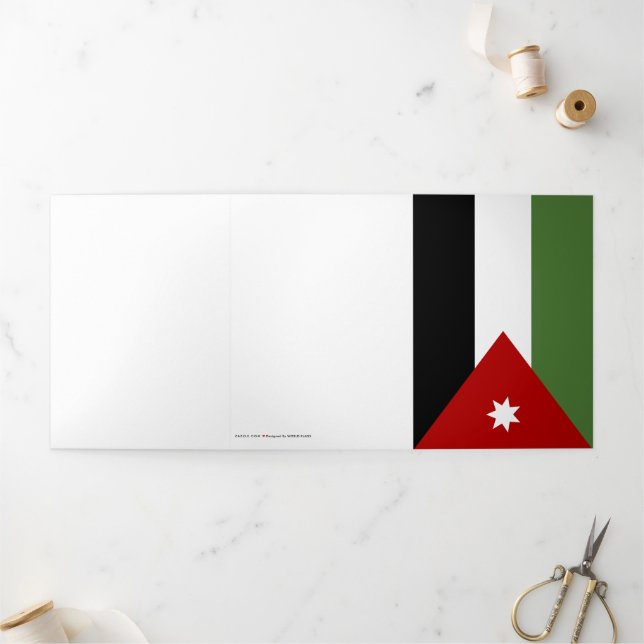 Jordan Flag Dreifach Gefaltete Karte (Außenbereich)