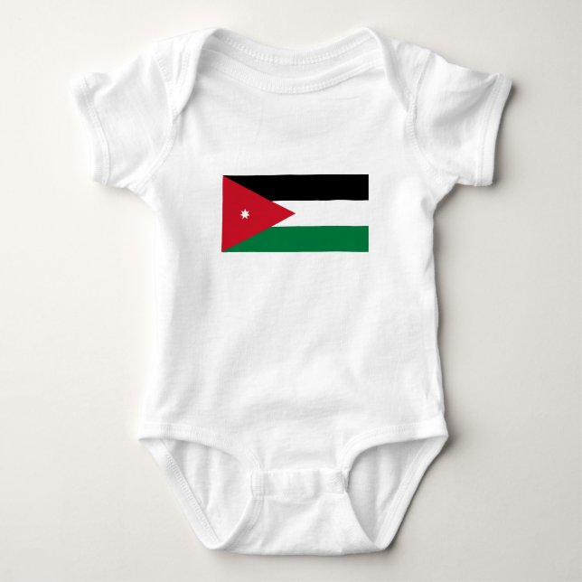Jordan-Flagge Baby Strampler (Vorderseite)