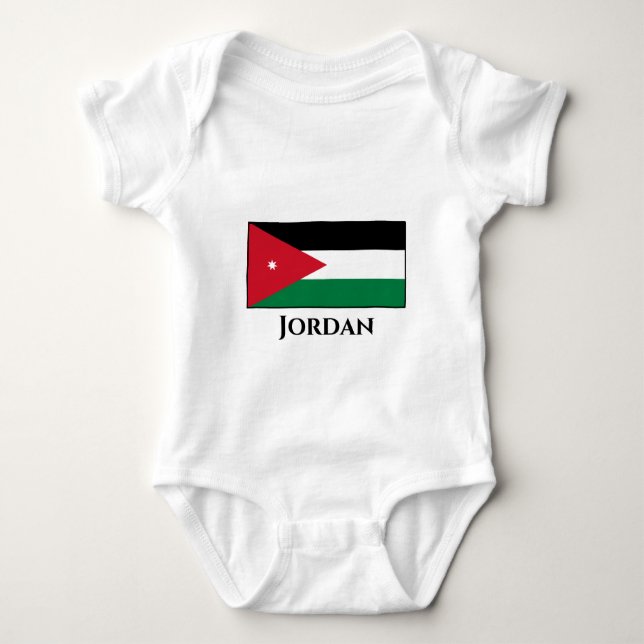 Jordan-Flagge Baby Strampler (Vorderseite)