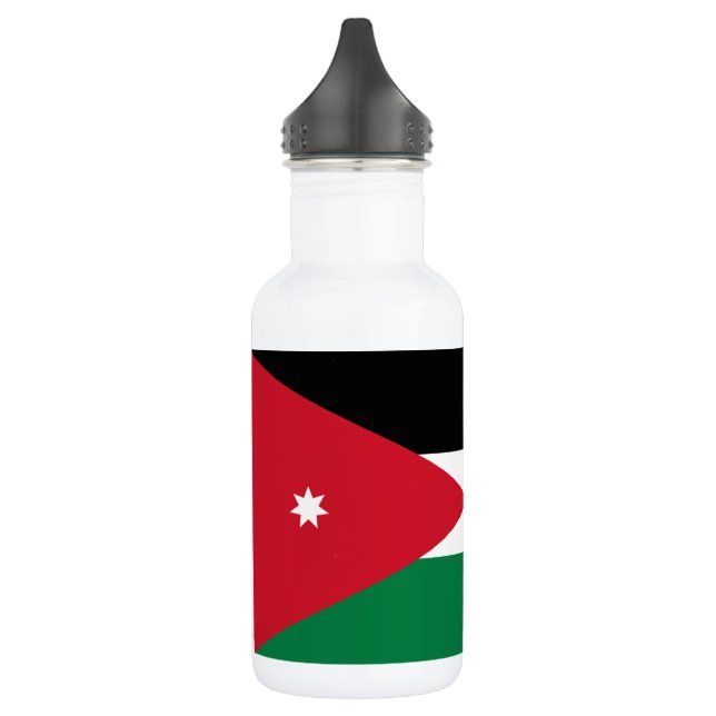 Jordan-Flagge Edelstahlflasche (Links)