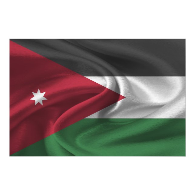 Jordan-Flagge Fotodruck (Vorne)
