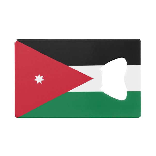 Jordan-Flagge Geldbeutel Flaschenöffner (Vorderseite (Horizontal))