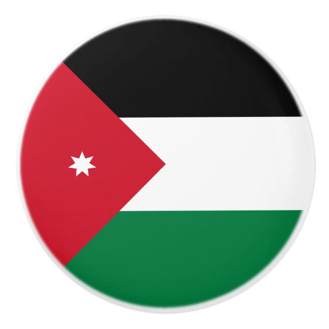 Jordan-Flagge Keramikknauf (Vorderseite)
