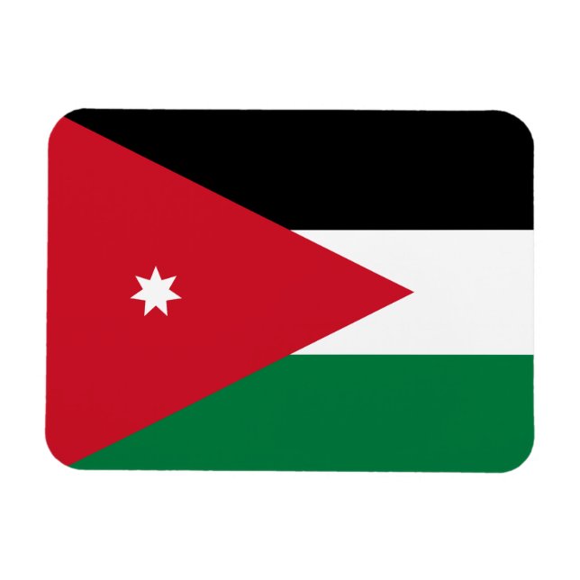 Jordan-Flagge Magnet (Horizontal)