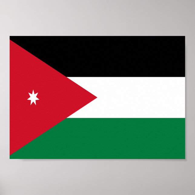 Jordan-Flagge Poster (Vorne)
