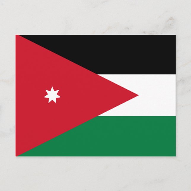 Jordan-Flagge Postkarte (Vorderseite)