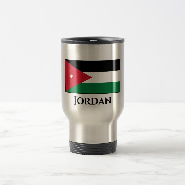 Jordan-Flagge Reisebecher (Mittel)