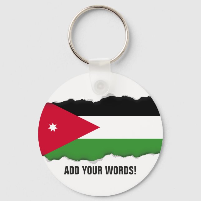 Jordan-Flagge Schlüsselanhänger (Vorderseite)