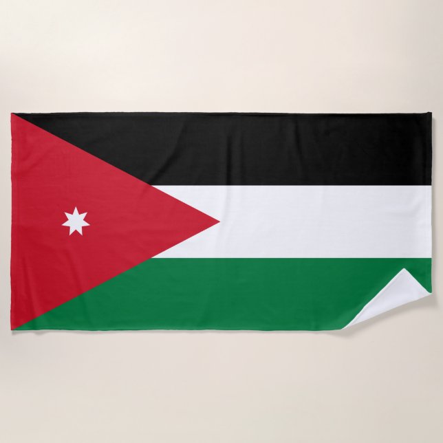 Jordan-Flagge Strandtuch (Vorderseite)