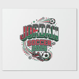 Jordan Fußball 2026 Fußball Bold Land Typografie  Geschenkpapier
