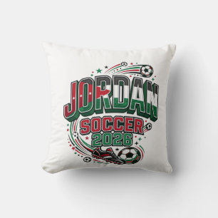 Jordan Fußball 2026 Fußball Bold Landestypografie Kissen