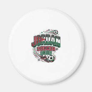 Jordan Fußball 2026 Fußball Bold Landestypografie  Magnet