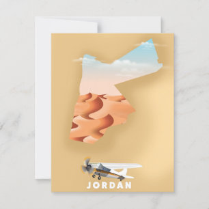 Jordan illustrierte Reisekarte Poster