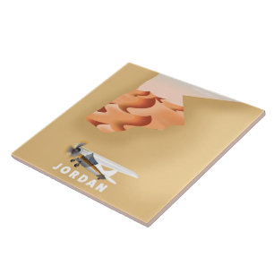 Jordan illustrierte Reisekarte Poster Fliese