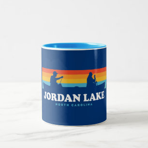 Jordan Lake North Carolina Kanu Zweifarbige Tasse