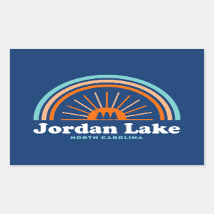 Jordan Lake North Carolina Rainbow Rechteckiger Aufkleber