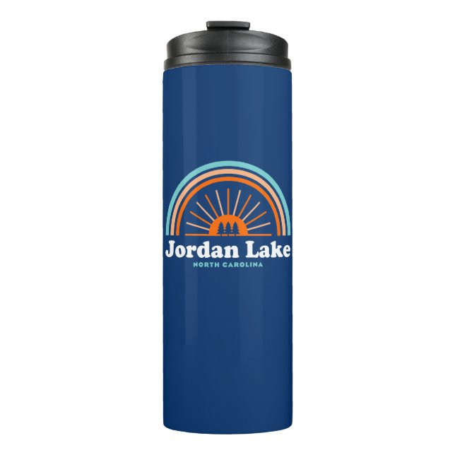 Jordan Lake North Carolina Rainbow Thermosbecher (Vorderseite)