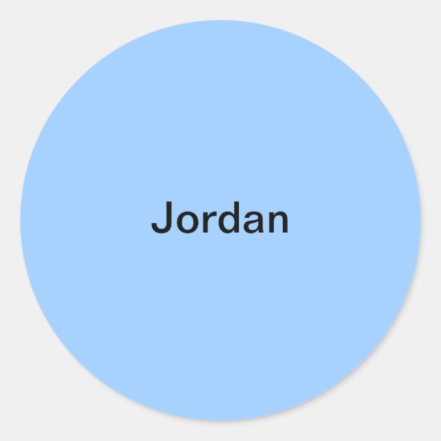 Jordan Light Blue Kids Name Aufkleber Personalisie (Vorderseite)