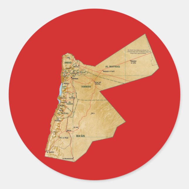 Jordan Map Sticker (Vorderseite)