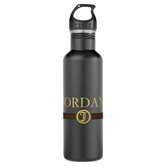 Jordan Name Personalisiert Royal Luxury Gift Men W Edelstahlflasche (Vorderseite)